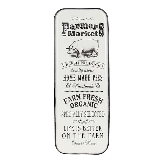 Black & White Metal Farmhouse Sign Wall Decor